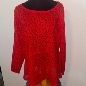 Lane Bryant Lace Peplum Top size 18